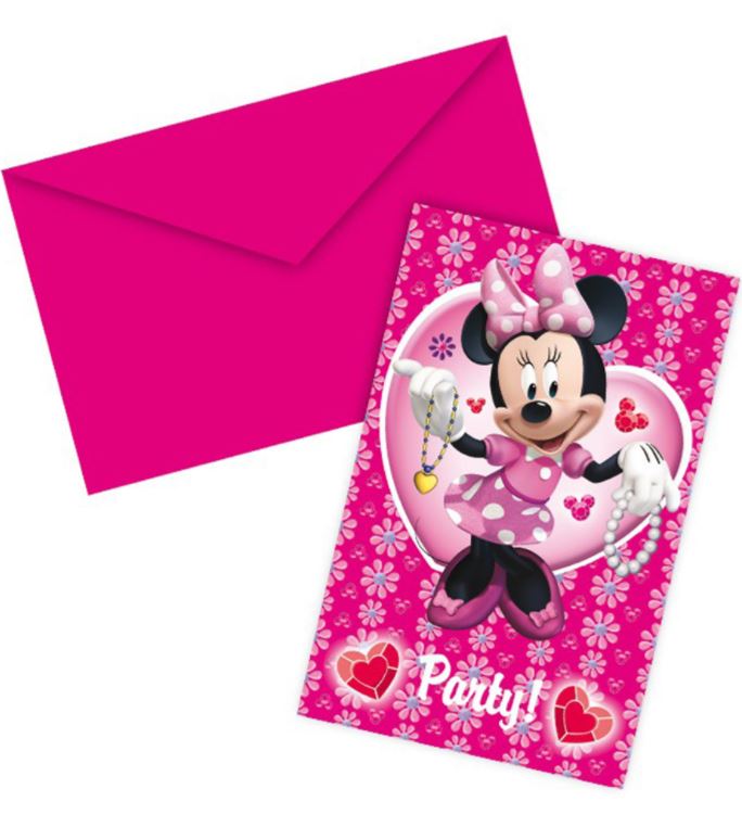 Invitaciones Minnie Mouse rosa