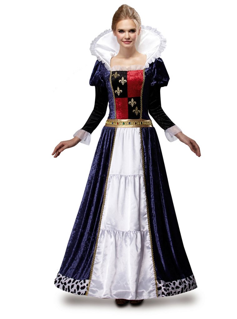 Disfraz de reina medieval azul