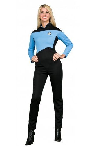 disfraz de cientifica azul Star Trek