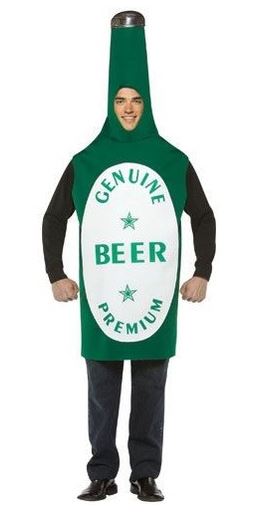 disfraz botella cerveza verde