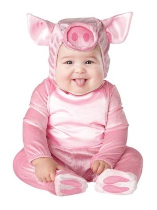 disfraz cerdito rosa bebe