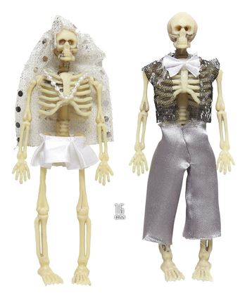 novios esqueleto halloween decorativos