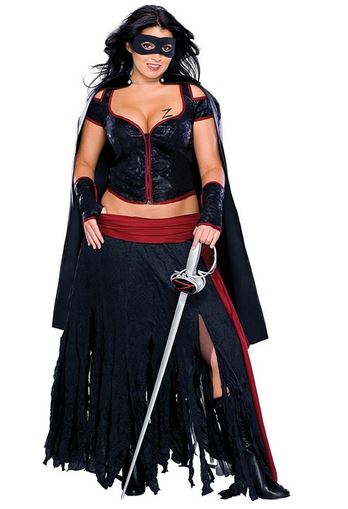 Disfraz de Lady Zorro deluxe talla grande para mujer
