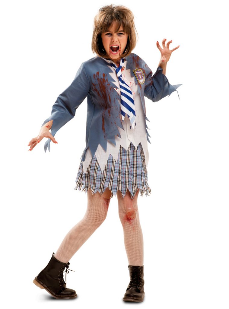Disfraz de zombie niña colegial