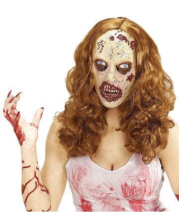 mascara halloween chica zombie